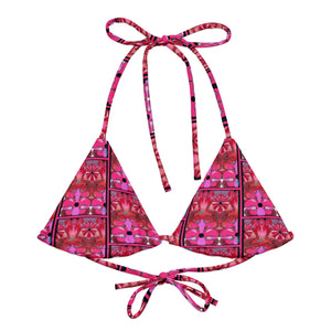 Pink on Pink Recycled String Bikini Top