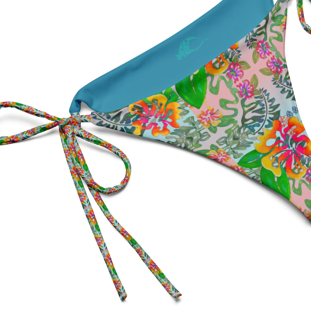 Hibiscus Recycled String Bikini Bottom