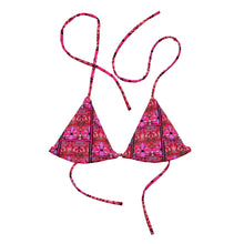 Load image into Gallery viewer, Pink on Pink Recycled String Bikini Top