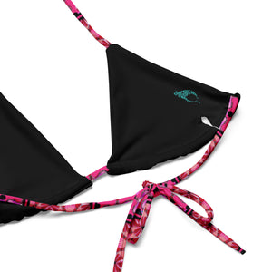 Pink on Pink Recycled String Bikini Top
