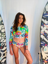Load image into Gallery viewer, BYM BEACH TWO PIECE RASHGUARD - HIBISCUS BOUQUET-
