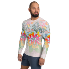Load image into Gallery viewer, Wholesale Men&#39;s Rash Guard in Hibiscus