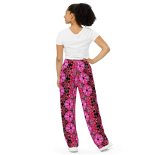 Load image into Gallery viewer, Wholesale BYM All-over print unisex wide-leg pants in Midnight Stroll