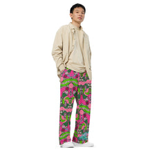Load image into Gallery viewer, WHOLESALE BYM All-over print unisex wide-leg pants in The Front Nine