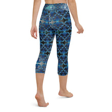 Load image into Gallery viewer, BYM Yoga Capri Leggings in Blue Wave